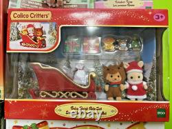 Sylvanian Families Calico Critters Christmas Tree Santa Baby Sleigh Reindeer-nib