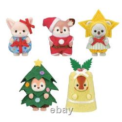Sylvanian Families Calico Critters Christmas Tree Santa Baby Sleigh Reindeer-nib