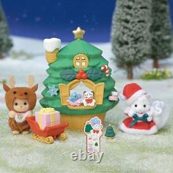 Sylvanian Families Calico Critters Christmas Tree Santa Baby Sleigh Reindeer-nib