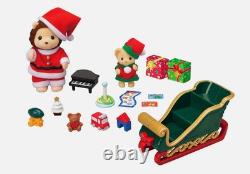 Sylvanian Families Calico Critters Christmas Tree Santa Baby Sleigh Reindeer-nib
