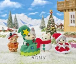 Sylvanian Families Calico Critters Christmas Tree Santa Baby Sleigh Reindeer-nib