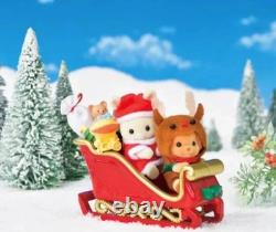 Sylvanian Families Calico Critters Christmas Tree Santa Baby Sleigh Reindeer-nib