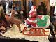 Tpi Vintage 1989 Lighted 38 Santa Sleigh With Reindeer Blow Mold Outdoor Yard
