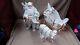 Traditions Porcelain Santa With Sleigh & Reindeer Christmas Set Free Shipping