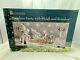 Traditions White Porcelain Santa Withsleigh & Reindeer Gold Color Accents