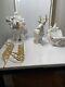 Traditions White Porcelain, Santa Withsleigh & Reindeer Gold Color Accents