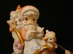 T Precious Moments-HUGE Santa/Sleigh/Reindeer-Limited Edition