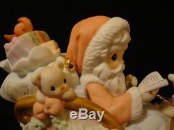 T Precious Moments-HUGE Santa/Sleigh/Reindeer-Limited Edition-Very Detailed