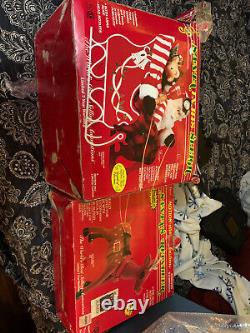 Telco motionettes- Santa in His Sleigh & Rudolph Reindeer with Boxes
