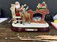 Thomas Kinkade Santa Sleigh & Reindeer Figurine Bradford Musical Lighted Rare