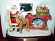 Thomas Kinkade Santa Sleigh & Reindeer Figurine Bradford Musical Lighted Rare
