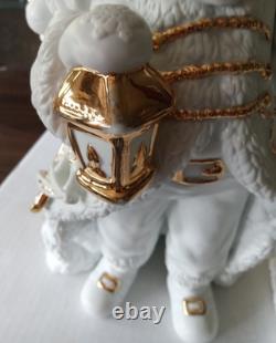 Traditions Christmas Porcelain Santa with Sleigh and Reindeer Christmas Figures