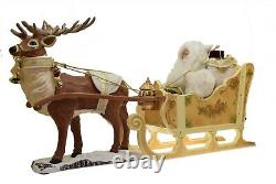 Traditions Holiday Animated Santa Reindeer & Sleigh