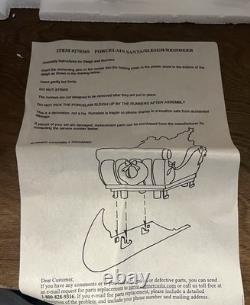 Traditions White Porcelain Santa withSleigh & Reindeer Gold Color Accent