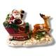 Transpac Dolomite Ceramic Santa Sleigh Musical Led Figurine Christmas Decoration