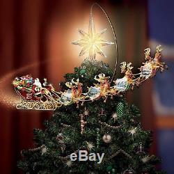 Tree Topper Santa Sleigh Reindeer Packed With Toys Christmas Tree Topper Gift Uk