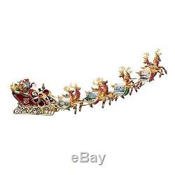Tree Topper Santa Sleigh Reindeer Packed With Toys Christmas Tree Topper Gift Uk