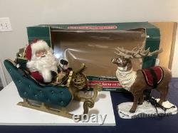 TrimAHome Santa Claus & Reindeer On Sleigh- Musical And Illuminated