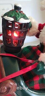 Trim a Home Holiday Creations Animated Reindeer & Santa On Sleigh Musical With Box