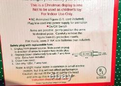 Trim a Home Holiday Creations Animated Reindeer & Santa On Sleigh Musical With Box