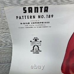 U-BILD ENTERPRISES Santa Sleigh 8 Reindeer, Jointed Woodworking Craft Build VTG