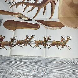 U-BILD ENTERPRISES Santa Sleigh 8 Reindeer, Jointed Woodworking Craft Build VTG