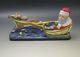 Vaillancourt Folk Art 10th Anniversary Santa In Sleigh With Reindeer Le Signed