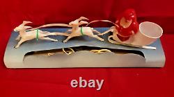 VERY RARE Miller St. Nick Express Lighted Santa Sleigh and Reindeer