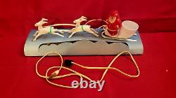 VERY RARE Miller St. Nick Express Lighted Santa Sleigh and Reindeer