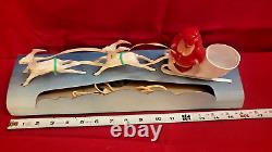 VERY RARE Miller St. Nick Express Lighted Santa Sleigh and Reindeer