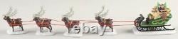 VERY RARE RETIRED Dept 56 North Pole Santa's Sleigh & Eight Tiny Reindeer 5611-1