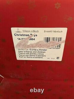 VILLEROY & BOCH Christmas Toys Santa On Sleigh with 2 Reindeer Candleholder NEW
