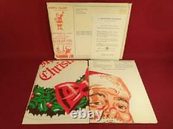 VINTAGE1950s DOUGLAS FIR CHRISTMAS DECORATIONS YARD ART SANTA SLEIGH REINDEER