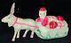 Vintage Japanese Celluloid Christmas Figure Santa In Sleigh Withreindeer