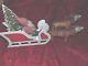 Vintage Reproduction Antique German Composition Santa Sleigh With Two Reindeer