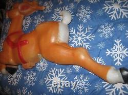 VINTAGE RUDOLPH Reindeer Blow Mold Empire Christmas 35''-36 For Santa's Sleigh