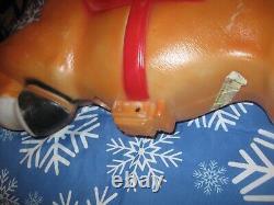VINTAGE RUDOLPH Reindeer Blow Mold Empire Christmas 35''-36 For Santa's Sleigh