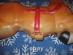 VINTAGE RUDOLPH Reindeer Blow Mold Empire Christmas 35''-36 For Santa's Sleigh