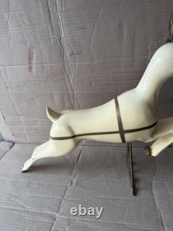 VINTAGE UNION CHRISTMAS REINDEER LIGHT UP HARD BLOW MOLDS RARE SANTA Sleigh D