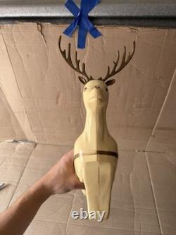 VINTAGE UNION CHRISTMAS REINDEER LIGHT UP HARD BLOW MOLDS RARE SANTA Sleigh E