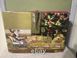 VTGV Kirkland Signature Santa Sleigh And Reindeer Christmas Decoration Withbox