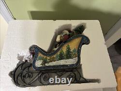 VTGV Kirkland Signature Santa Sleigh And Reindeer Christmas Decoration Withbox