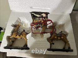 VTGV Kirkland Signature Santa Sleigh And Reindeer Christmas Decoration Withbox