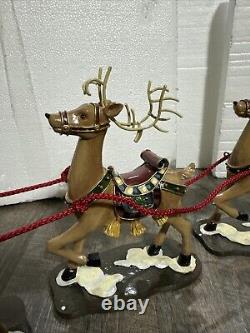 VTGV Kirkland Signature Santa Sleigh And Reindeer Christmas Decoration Withbox