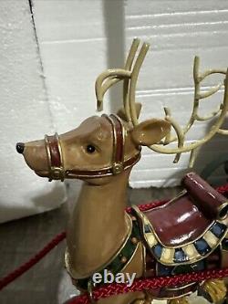 VTGV Kirkland Signature Santa Sleigh And Reindeer Christmas Decoration Withbox