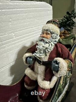 VTGV Kirkland Signature Santa Sleigh And Reindeer Christmas Decoration Withbox