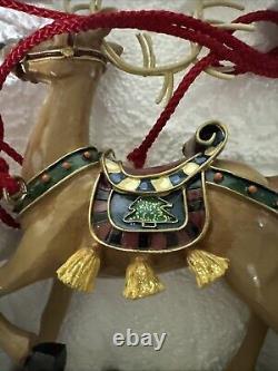 VTGV Kirkland Signature Santa Sleigh And Reindeer Christmas Decoration Withbox