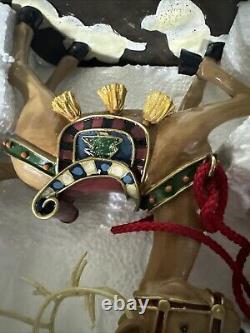 VTGV Kirkland Signature Santa Sleigh And Reindeer Christmas Decoration Withbox