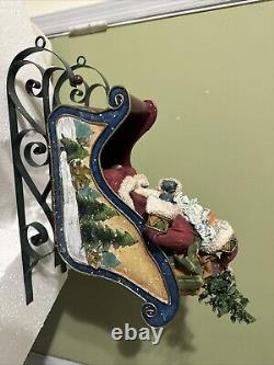 VTGV Kirkland Signature Santa Sleigh And Reindeer Christmas Decoration Withbox