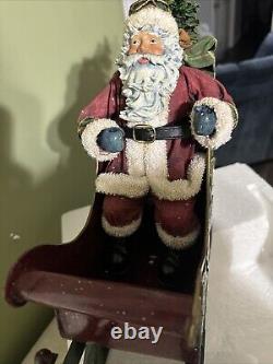VTGV Kirkland Signature Santa Sleigh And Reindeer Christmas Decoration Withbox